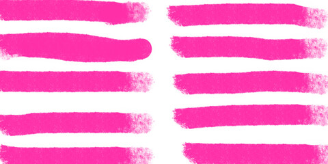 Pink paint brush strokes collection with textured edges
