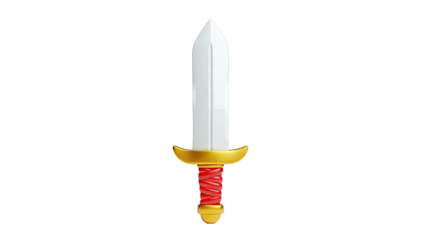 Stylized Sword with Gold and Red Accents