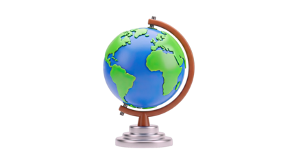 Stylized 3D Globe Model on Stand