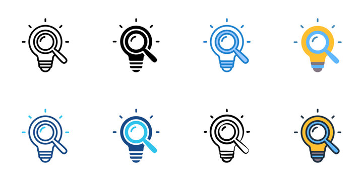 R&D icon set multiple style collection. Editable stroke 
