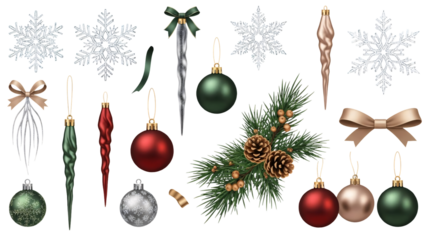 Collection of Christmas ornaments and festive decorations 2.