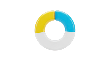 Lifebuoy with Yellow, Blue, and White Sections