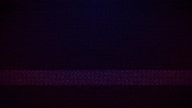 Television pixel color glitch background, Seamless pixel distortion datamosh loop, glitch transitions, Television turn on and off with noise and grain. Vintage switch on off, Noise on a old TV screen