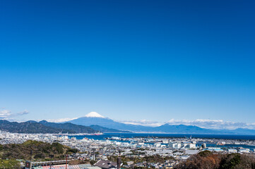  日本静岡県日本平からの富士山