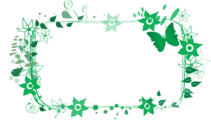 green floral frame