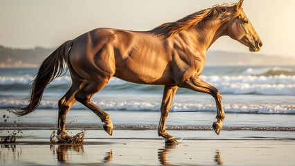 Lone Horse on the Shore