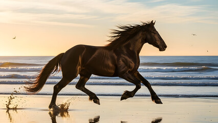 Horse in Harmony with the Sea