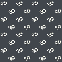 Minimalist Gear Vector Seamless Pattern