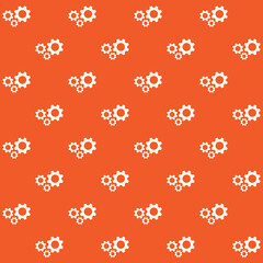 Minimalist Gear Vector Seamless Pattern