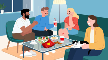 Cozy Indoor Hangout with Friends