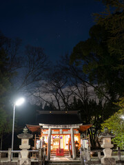 御扉が開けられた元旦の稲荷神社