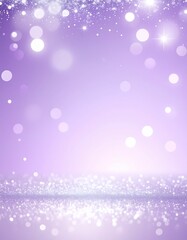 神秘的に輝くラベンダーパープルの光彩：エレガントな星屑の粒子が舞う縦型背景