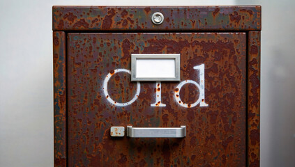 Rustic Metal Mailbox with Number One Label