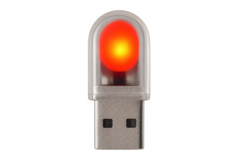 Usb flash drive with red data indicator light