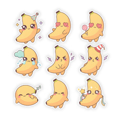 banana emoticon vector sticker