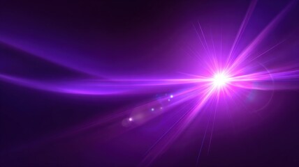 Abstract purple light trails with lens flare effect for product showcase or futuristic background