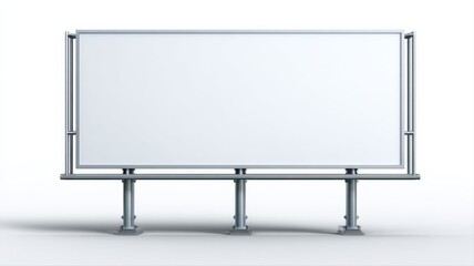 Obraz premium Billboard Mockup on White Background: Ideal for Advertising Campaigns and Marketing Presentations, ready to showcase
