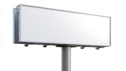 Obraz premium Billboard Mockup Isolated on White Background for Advertising and Marketing Campaigns - High Resolution
