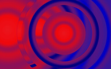 Obraz premium Abstract red and blue radial gradient background with circular patterns.