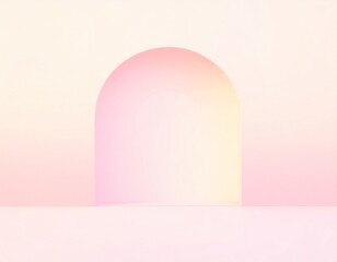 大きな余白を活かした、やさしいベージュと淡いピンクのパステル調ミニマル背景