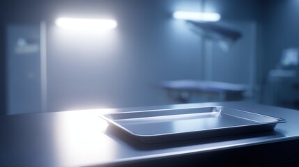 Advertising Concept for Health and Skincare Products, Sterile Tray Imagery Conveys Purity and Protection with a Trustworthy Clinical Aesthetic