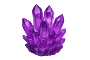 Amethyst crystal cluster sparkling with purple natural beauty