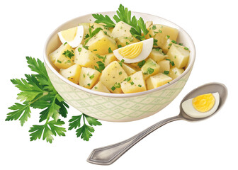  potato-salad on a isolated transparent background