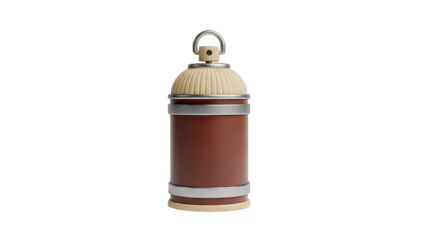 Retro style spray can with metallic accents