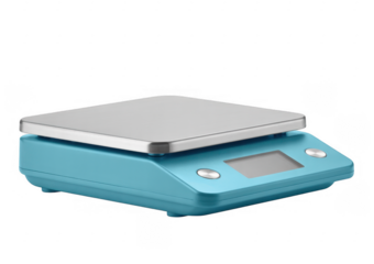 Blue and silver digital scale blue scale isolated on a transparent background