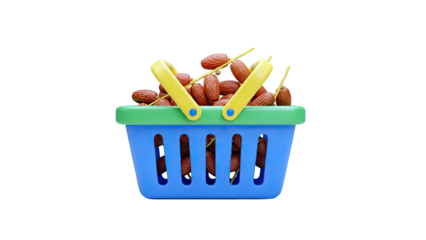 Shopping basket filled with dates