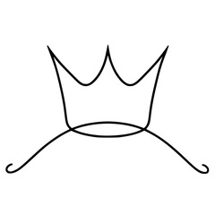 One line devil crown silhouette