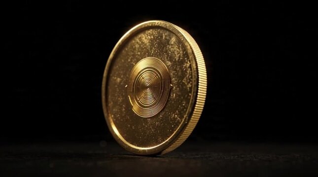 Ancient Gold Coin, Detailed Gold Ornament, Luxury Gold Design