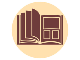 Photo album icon. Wedding vector icon. Flat vector illustration.