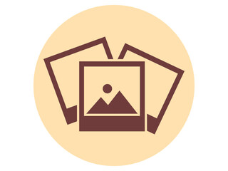 Photograph icon. Wedding vector icon. Flat vector illustration.