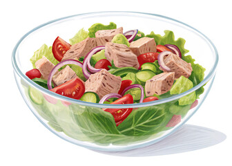 tuna-salad on a isolated transparent background