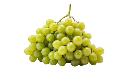 Bunch of green grapes fruit fresh isolated on a transparent background