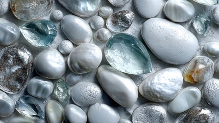 shiny pearl rocks wall background  backdrop