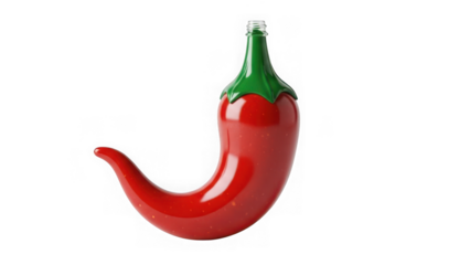 red chili pepper shaped glass bottle with green top