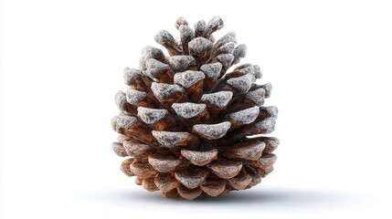 Frosted pinecone illustration isolated on white background