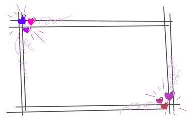 Love heart border art note sign background valentine ornament