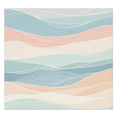 Simple square abstract in pastels for serene interiors