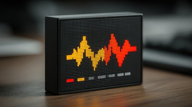 Red and yellow signal displaying alert features on a balanced dashboard for ai risk parity allocation concept
