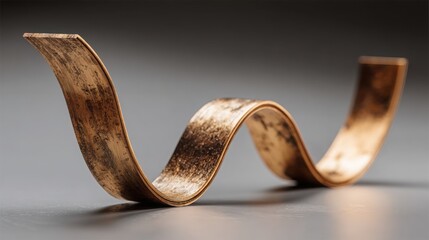 Gold icon illustrating a bond yield curve visual concept for displaying elegant financial trends and interest rates