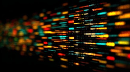 Wall of code representing a bond spread heatmap icon concept displaying market spreads and financial data analysis
