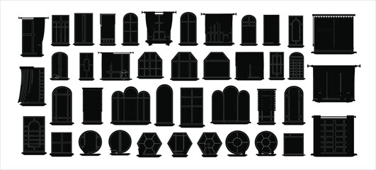 Collection of Windows vector illustration © Fazila