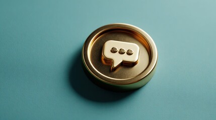 Blue button positioned on a surface signifying promotions and special offers in digital communication context