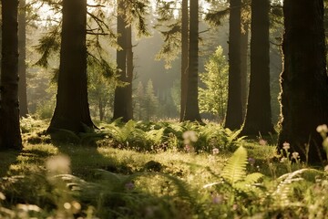 Natural Background with Organic Texture and Soft Light