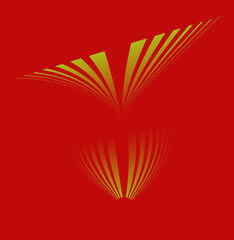 Stylized image of radish on a red background.