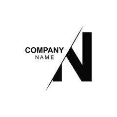 Initial N logo design vector Template Abstract Letter N vector illustration logo design.