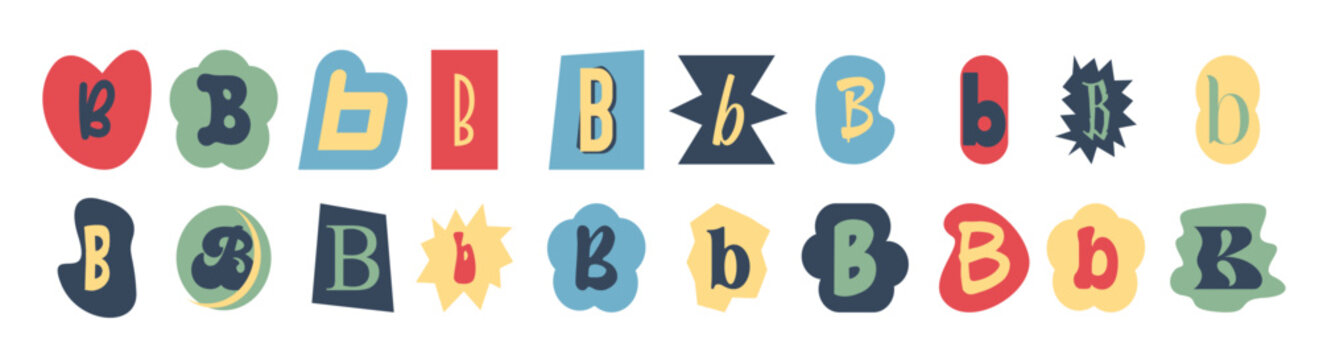 alphabet ransom note b set